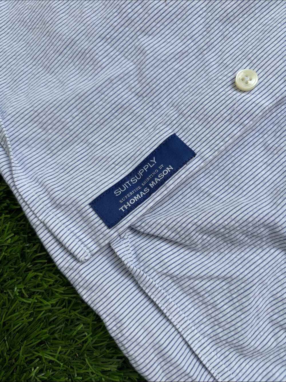 Suitsupply Light Blue Casual Button-Down Shirt by thomas mason 39 - 7 15.5 L